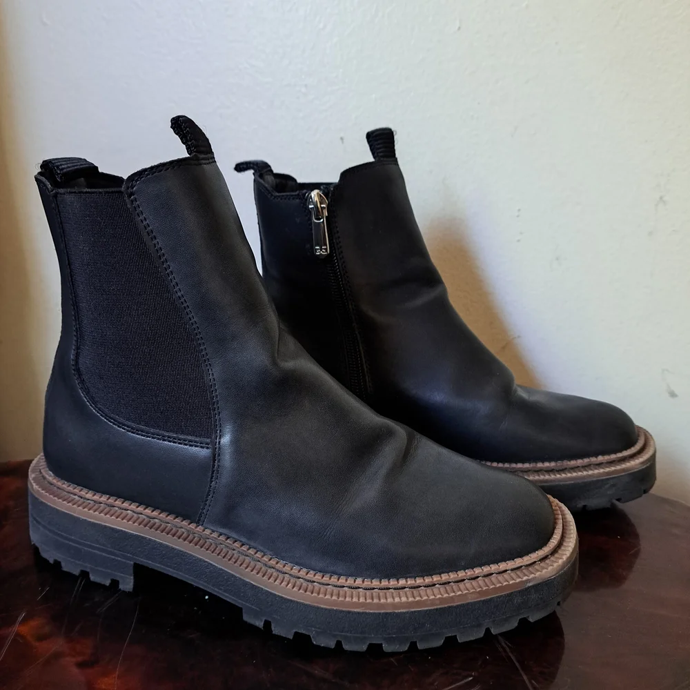 Sam Edelman Black Zippered Men's Boots US Size 3M - Picture 9 of 9